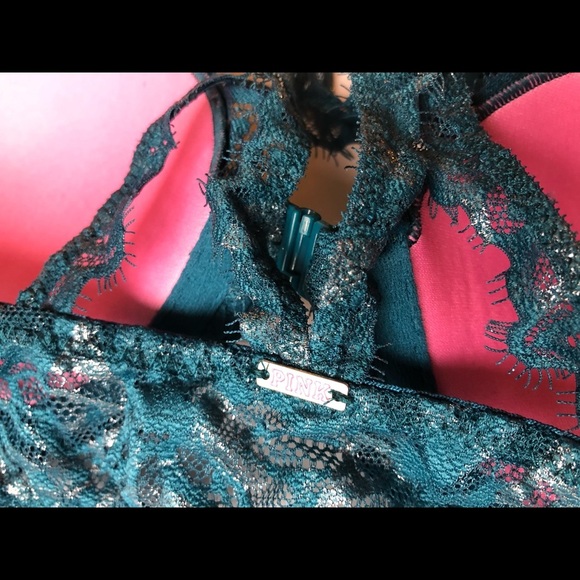 🔥 FIRE SALE CLOSET CLOSING🔥 Victoria’s Secret PINK Date Racerback Bra Teal - Picture 6 of 7